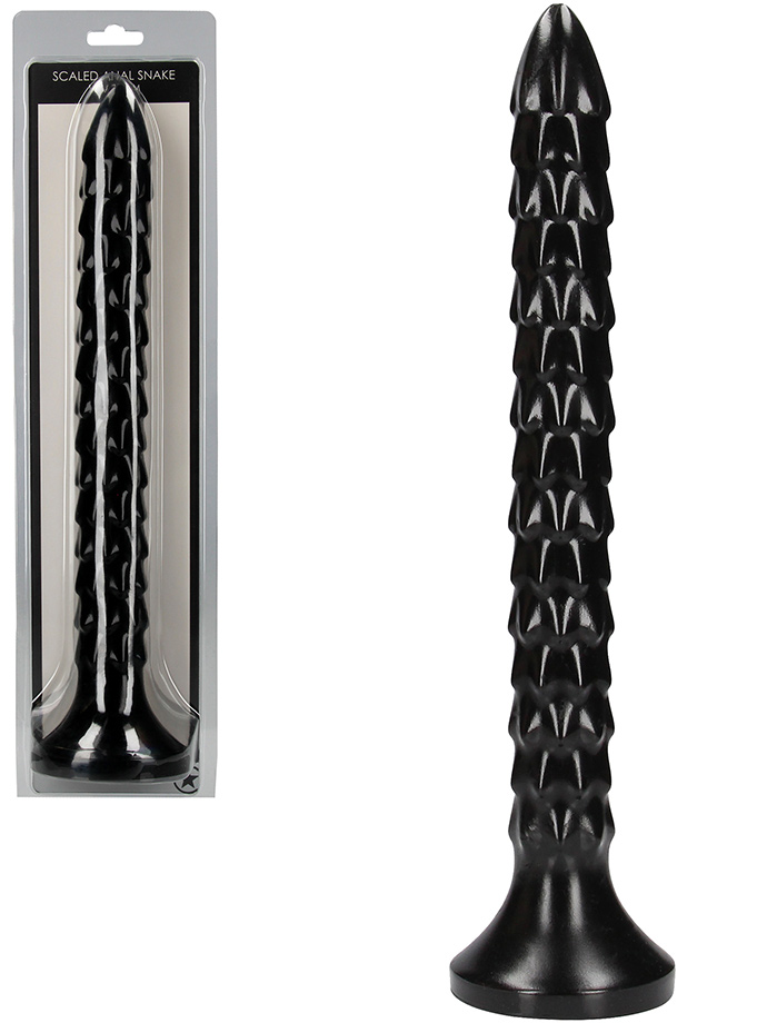 OUCH! Scaled Snake 12 inch Anal Dildo - Schwarz