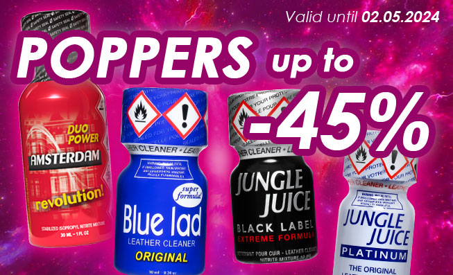 Poppers on sale up to -50%